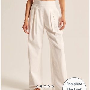 Abercrombie Linen-Blend Wide Leg Pants M